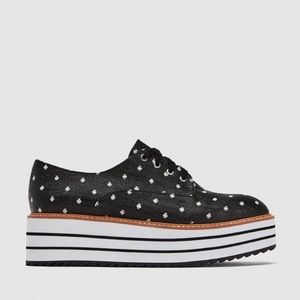 Polka dot platform shoes
